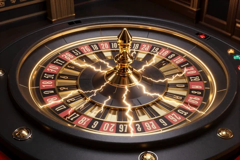 Lightning Roulette mit goldenen Blitzen und Multiplikatoren - Realz Casino Live